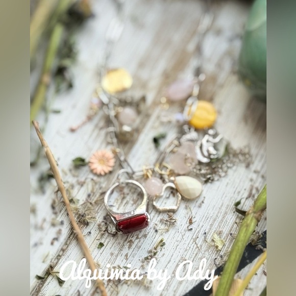 Alquimia Necklace with Red and Yellow Accents - Picture 1 of 4